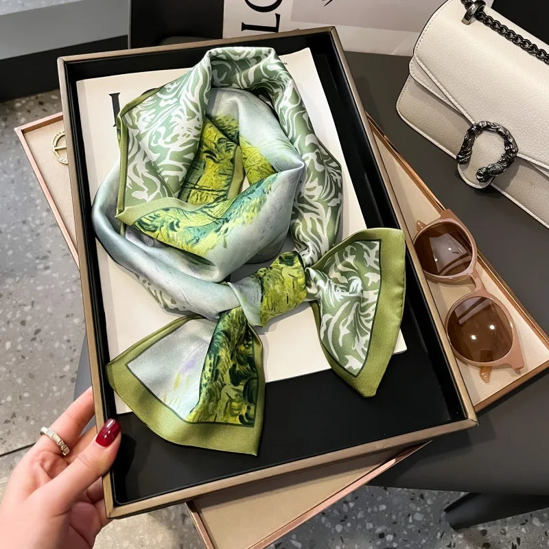 Foulard Soie Long Étroit Femme Cravate | MDN Store