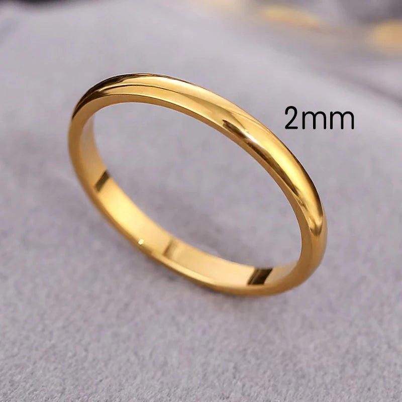 Bague Couple Acier Plaqué Or 18K 8mm | MDN Store