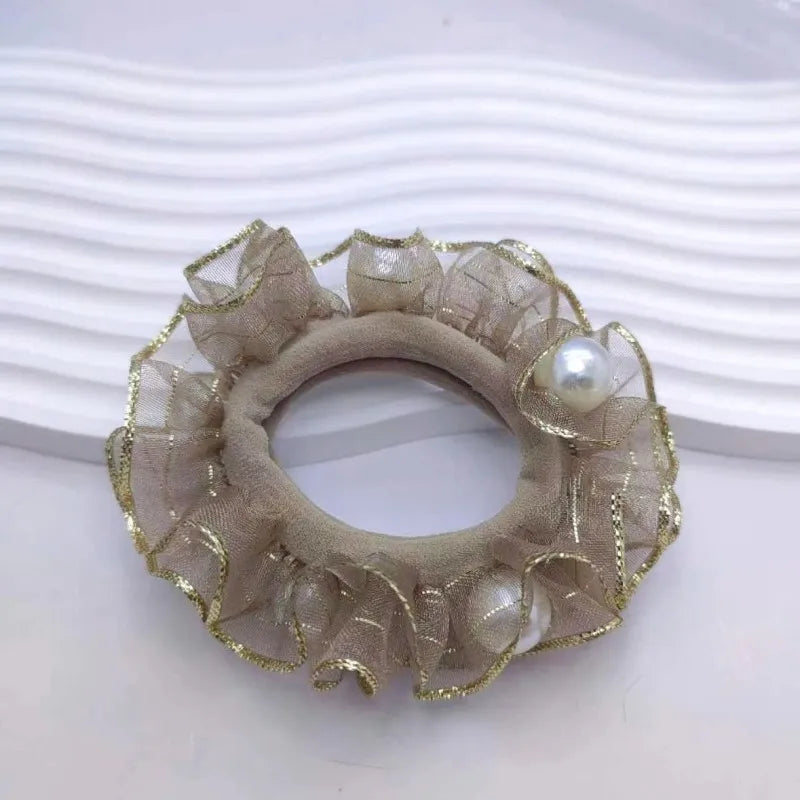 Chouchou Dentelle Nœud Fantaisie - Élastique Cheveux Femme Fille Haute... | MDN Store