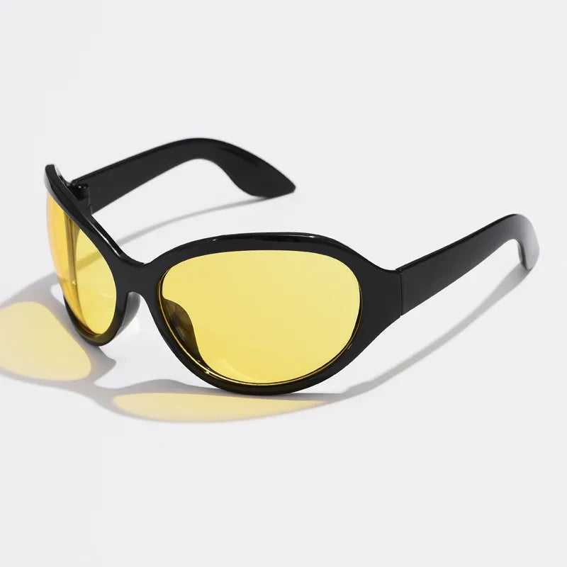Lunettes de Soleil Y2K Punk Ovales - Femme & Homme UV400 | MDN