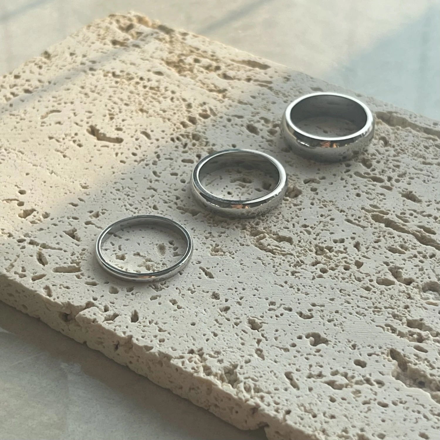Bague Lisse Acier Plaqué Or 18K 6mm | MDN Store