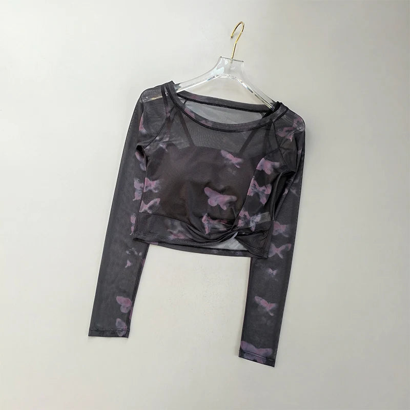 Top Sport Femme Manches Longues Coussin Poitrine - Brassière Yoga Fitness | MDN Store