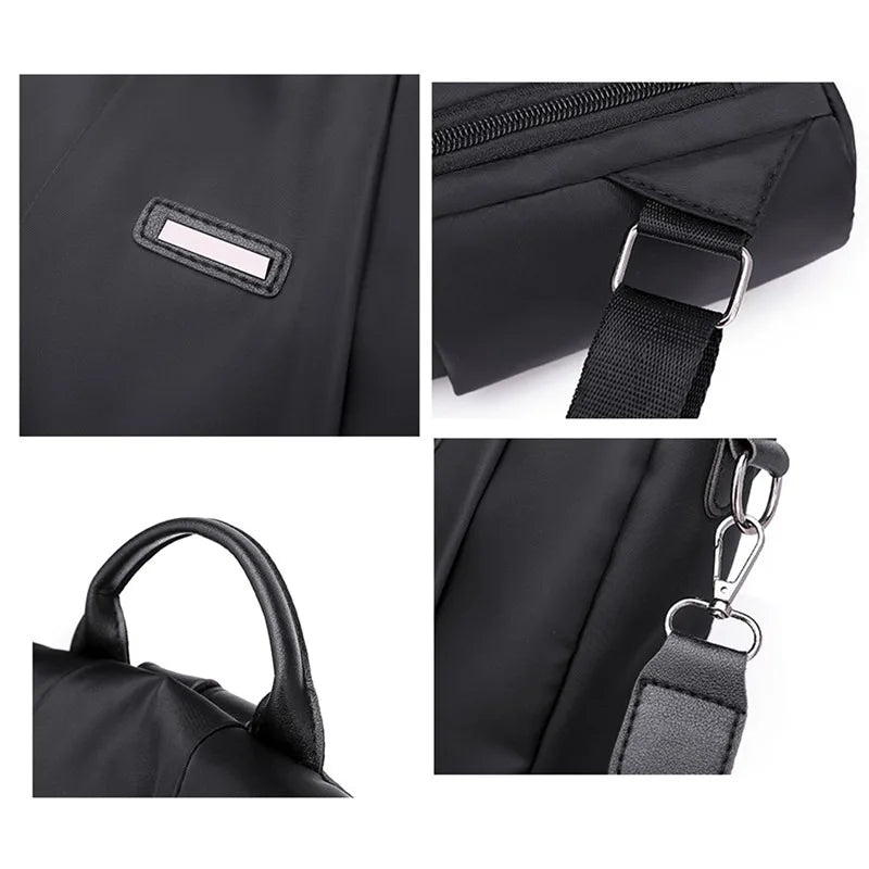 Sac à Dos Femme Nylon Casual Couleur Unie Bandoulière Détachable - MDN