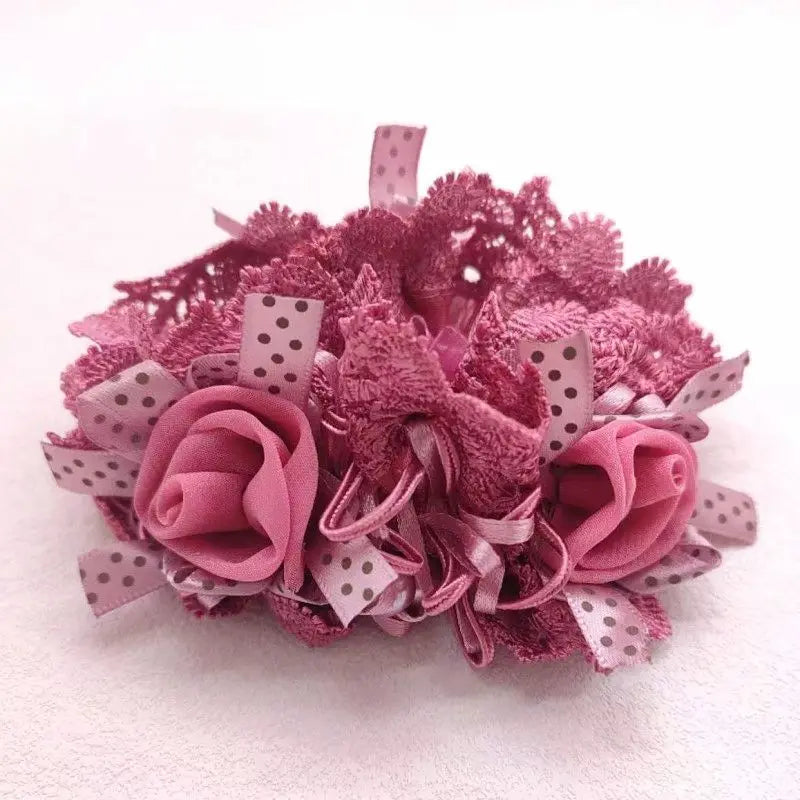 Chouchou Dentelle Nœud Fantaisie - Élastique Cheveux Femme Fille Haute... | MDN Store