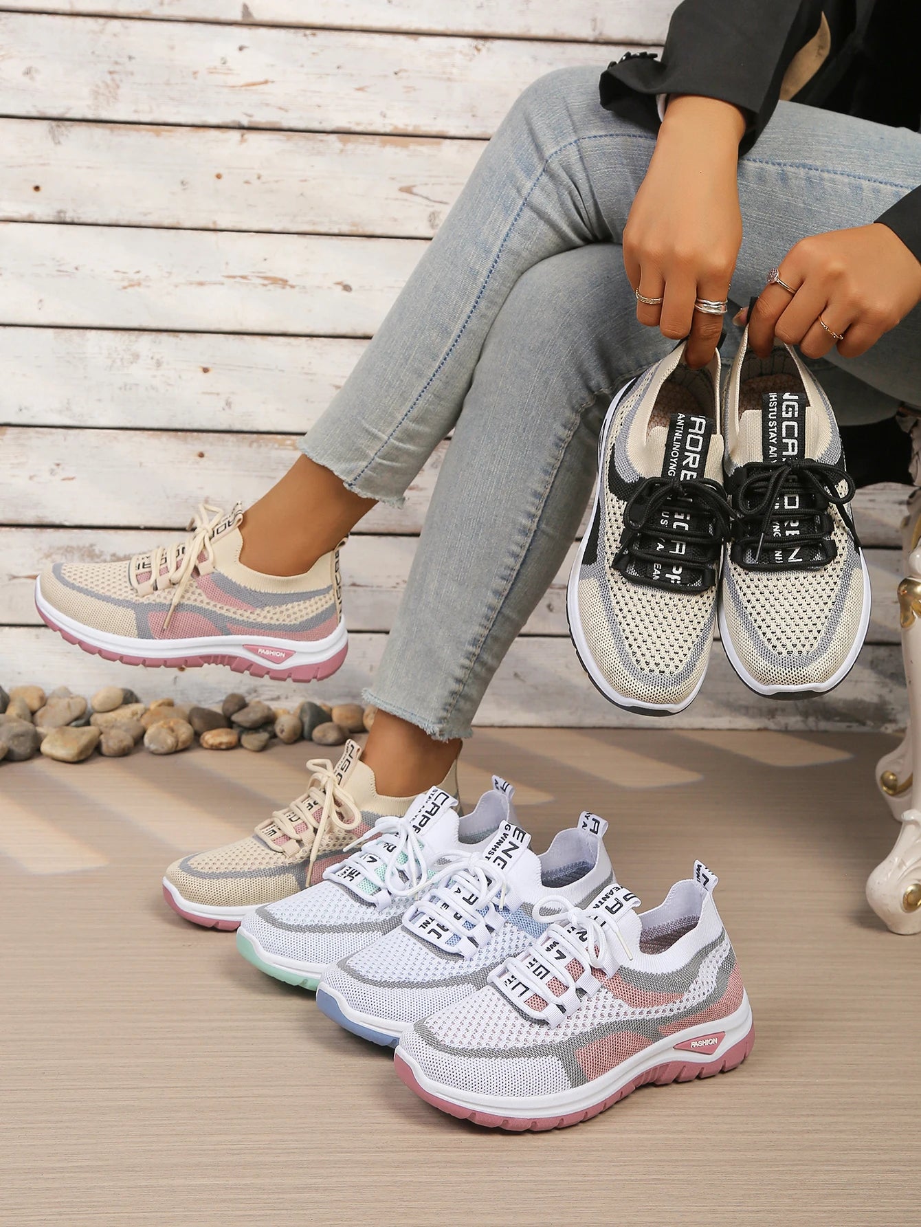Baskets Bicolores Décontractées Femme Été | MDN Store 25