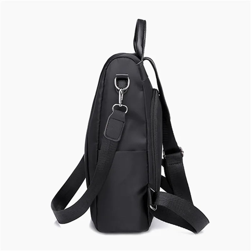 Sac à Dos Femme Nylon Casual Couleur Unie Bandoulière Détachable - MDN