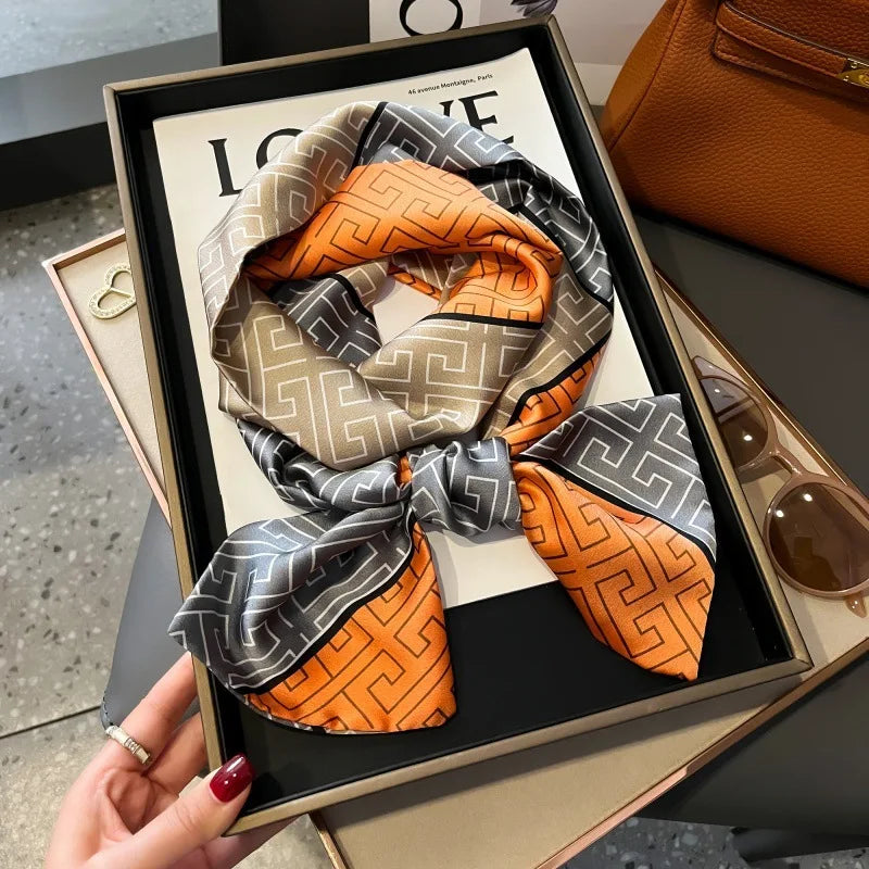 Foulard Soie Long Étroit Femme Cravate | MDN Store
