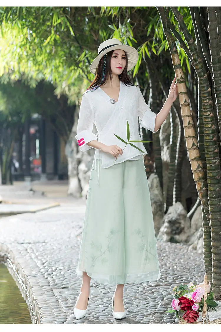 Pantalon Large Imprimé Ethnique Femme | MDN Store