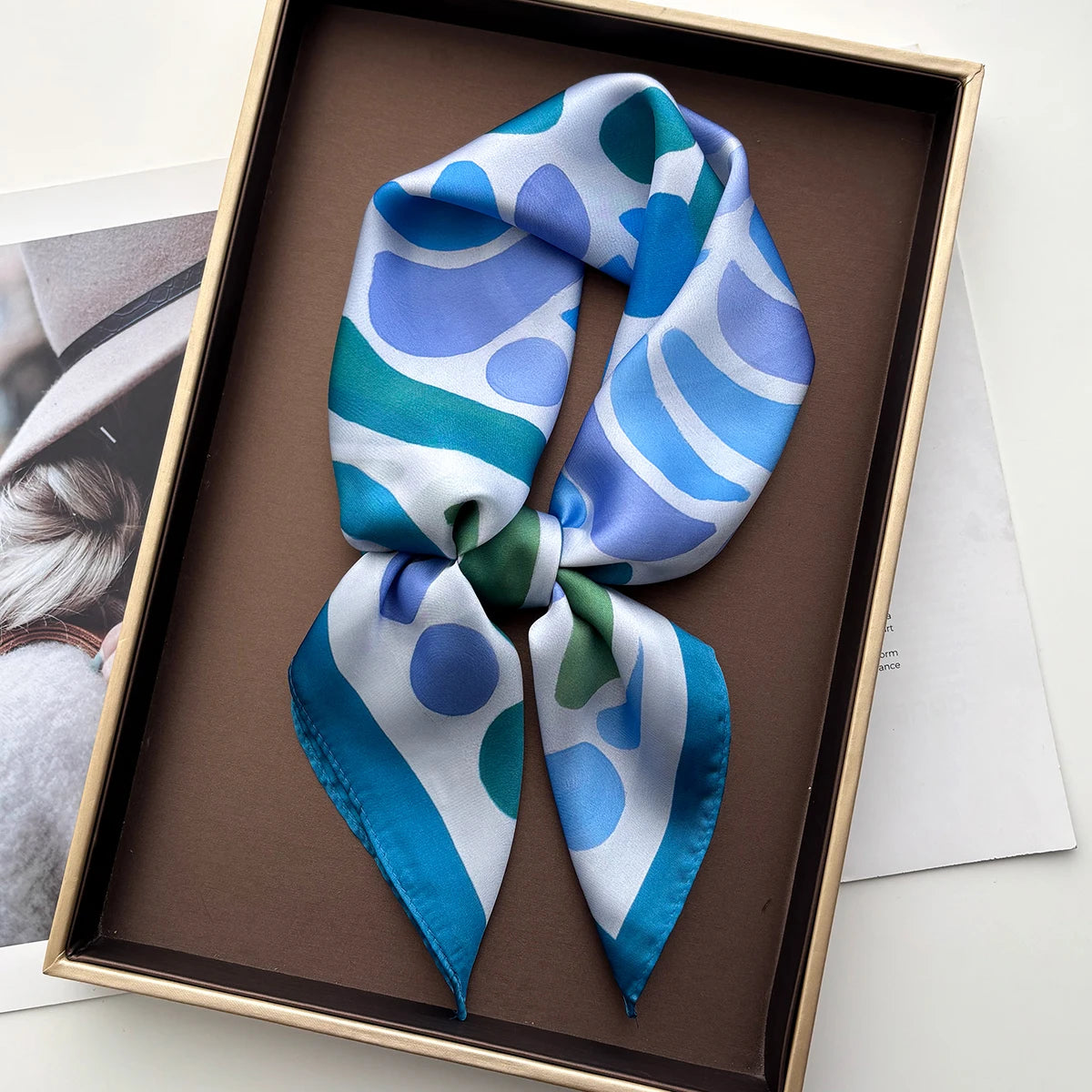 Foulard Carré Soie Imprimé Floral 70cm | MDN Store