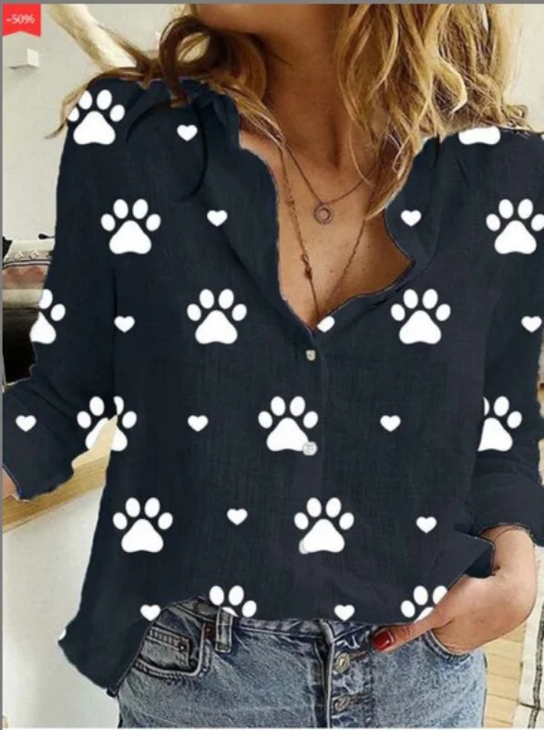 blouse-femme-vintage-coton-lin-manches-longues - MDN Store 25