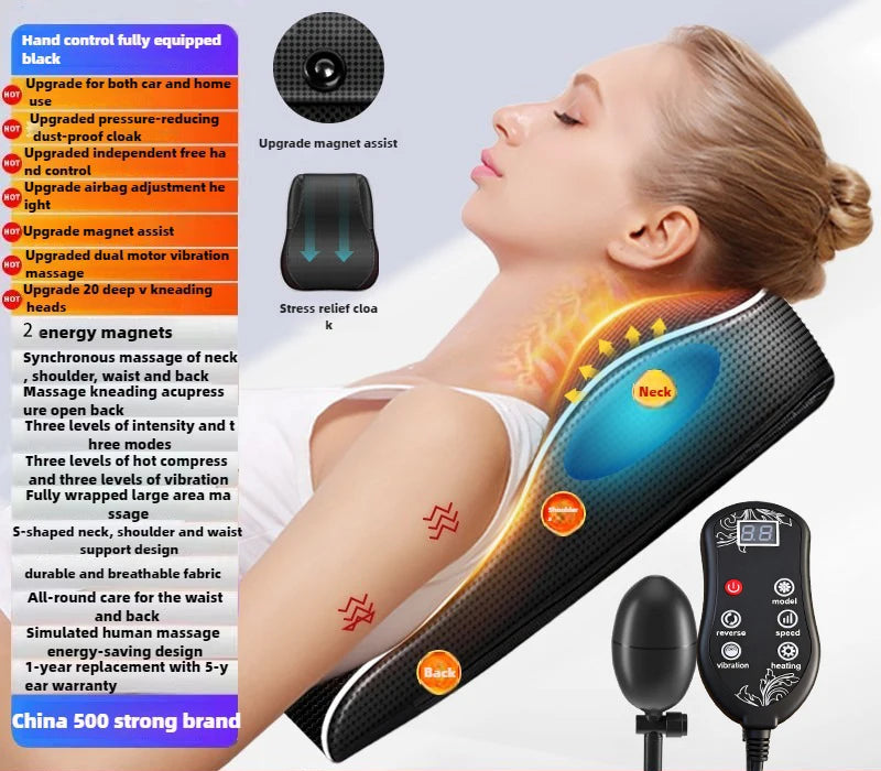 Masseur Cervical Électrique Shiatsu Chauffant Nuque Épaules | MDN