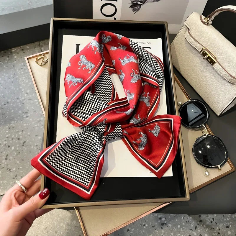 Foulard Soie Long Étroit Femme Cravate | MDN Store