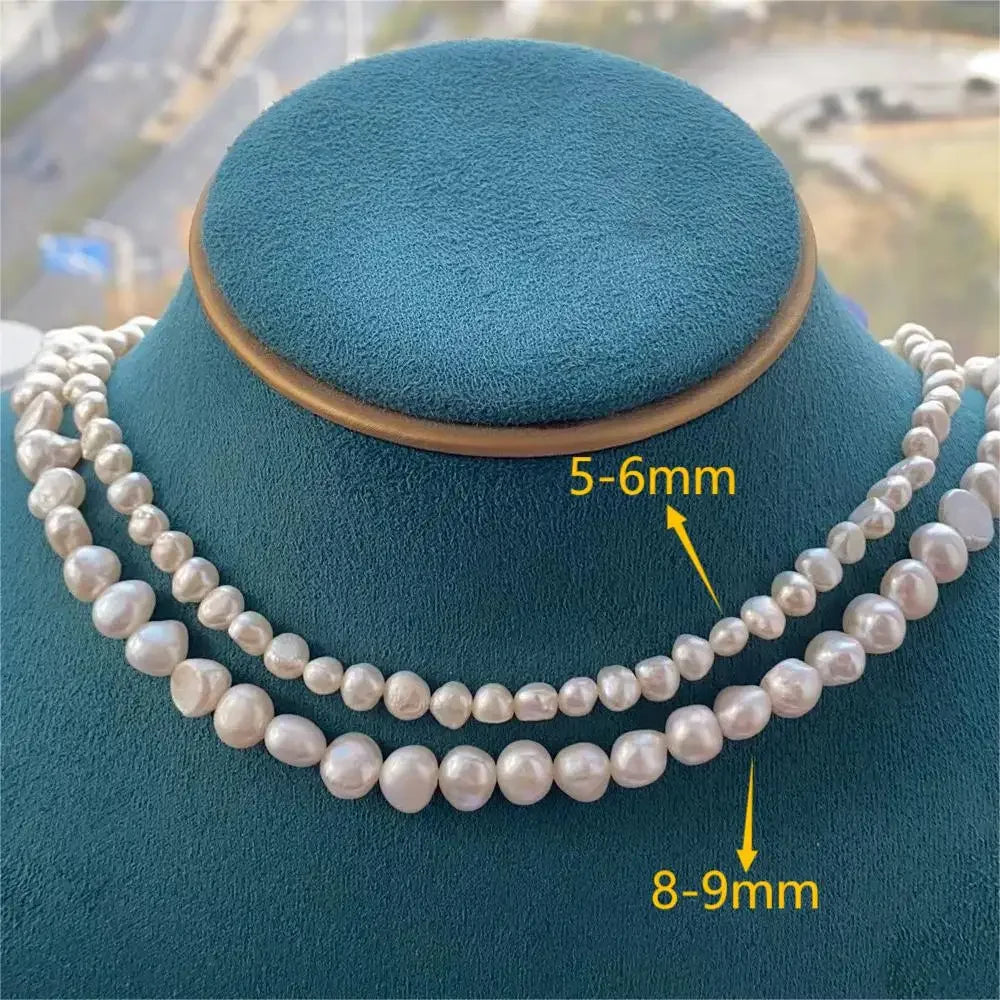 Collier Perles Baroques Naturelles Eau Douce Choker Femme | MDN Store