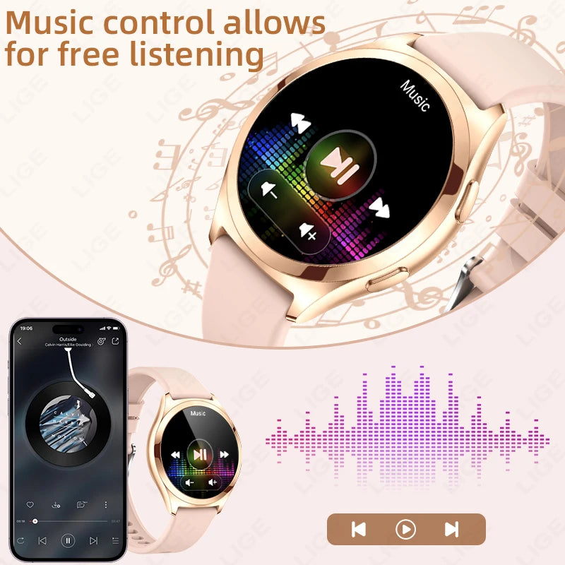 Montre Connectée Femme Luxe 1.27" Boussole IP68 | MDN Store