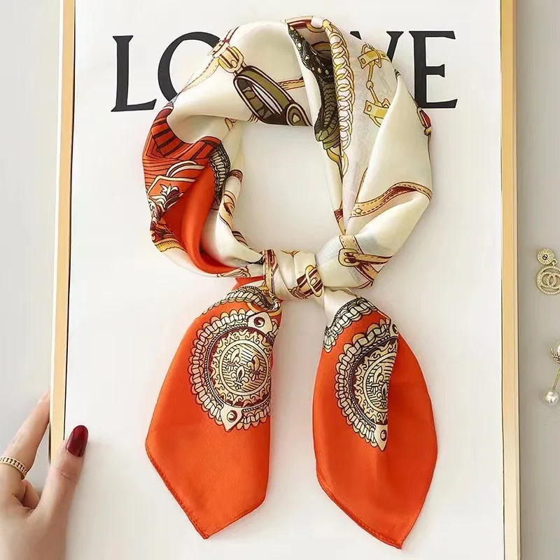 Foulard Carré Soie Floral Femme 70x70cm | MDN Store