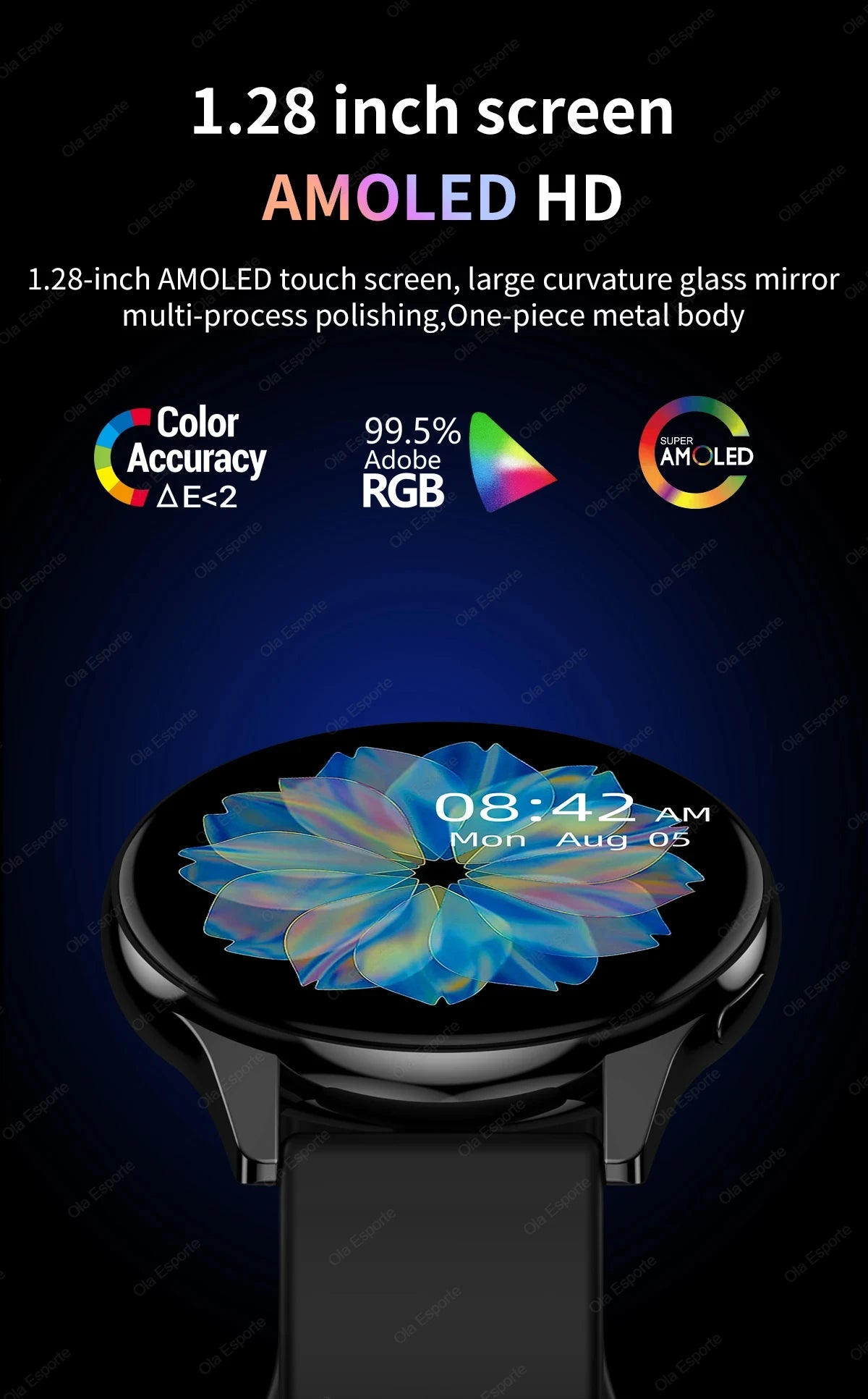 Montre Connectée Sport Homme Femme Écran 1,28" GPS Cardio Sommeil | MDN Store 25