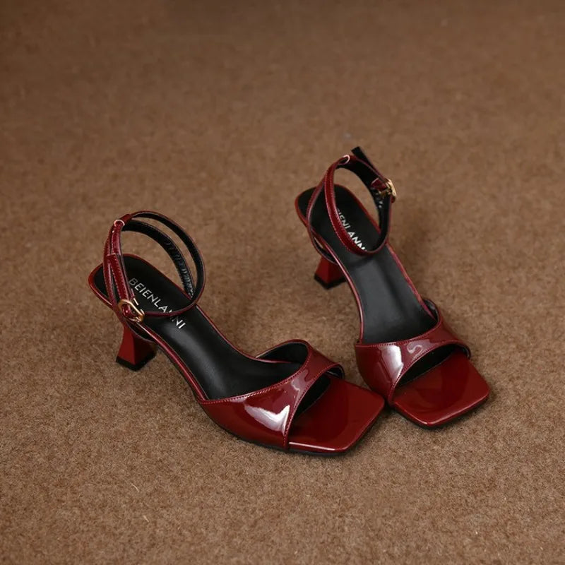 Sandales Talon Fin Femme Soirée Élégant Sangle Boucle Été | MDN Store 25