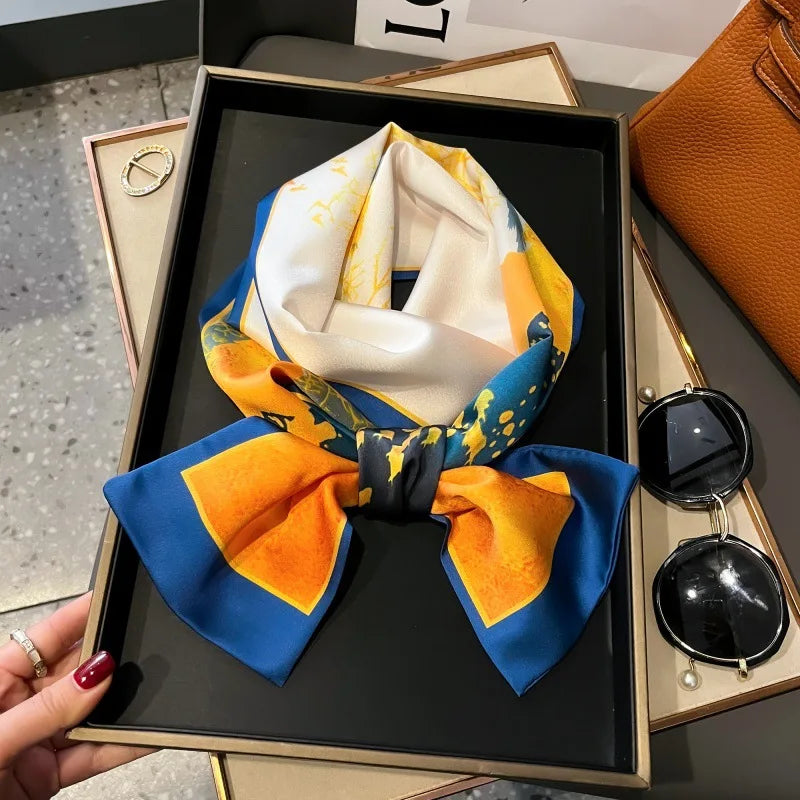 Foulard Soie Long Étroit Femme Cravate | MDN Store