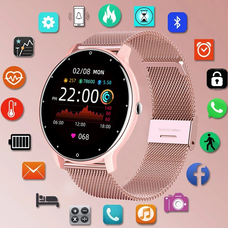 Montre Connectée Femme Homme LIGE Étanche - Bracelet Sport Météo Android iOS | MDN