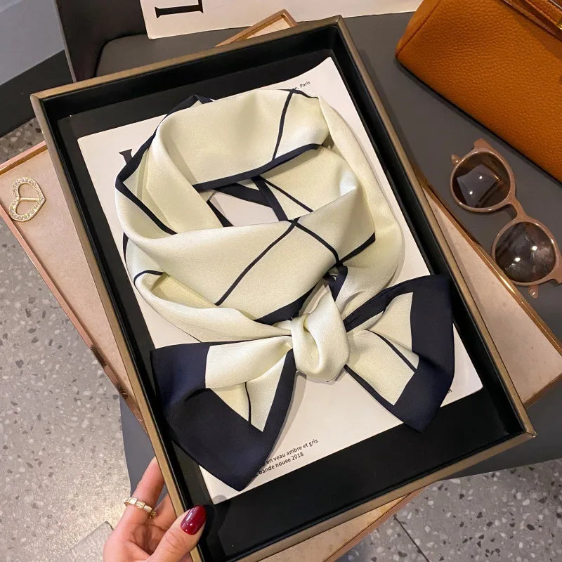 Foulard Soie Long Étroit Femme Cravate | MDN Store
