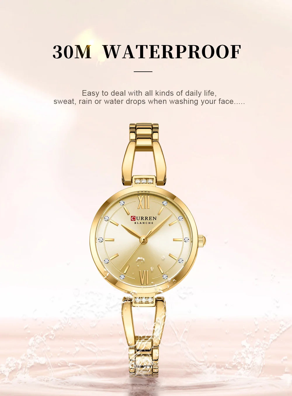 Montre Quartz Femme Acier Inoxydable Elegante Bracelet Fashion | MDN Store 25