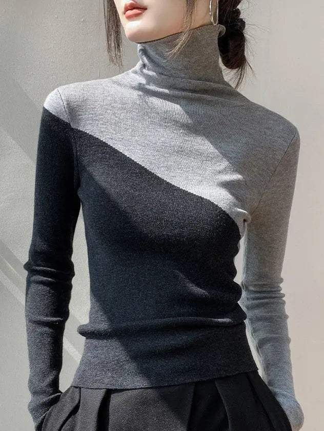 Pull Femme Slim Manches Longues Bureau Elegant Bodycon 2 Coloris | MDN Store