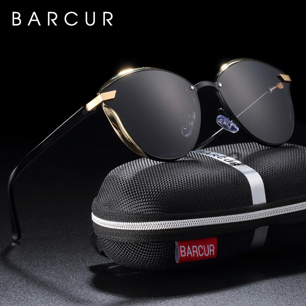 BARCUR Lunettes de Soleil Polarisées Femme Oeil de Chat UV400 | MDN Store 25