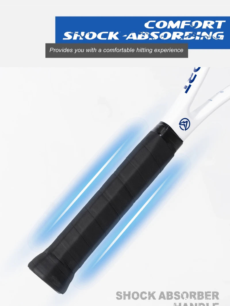 Raquette de Tennis Professionnelle ALPSPORT T800 — Fibre de Carbone 100%, Ultra-Légère 280g, Sangle Antidérapante | MDN Store 25