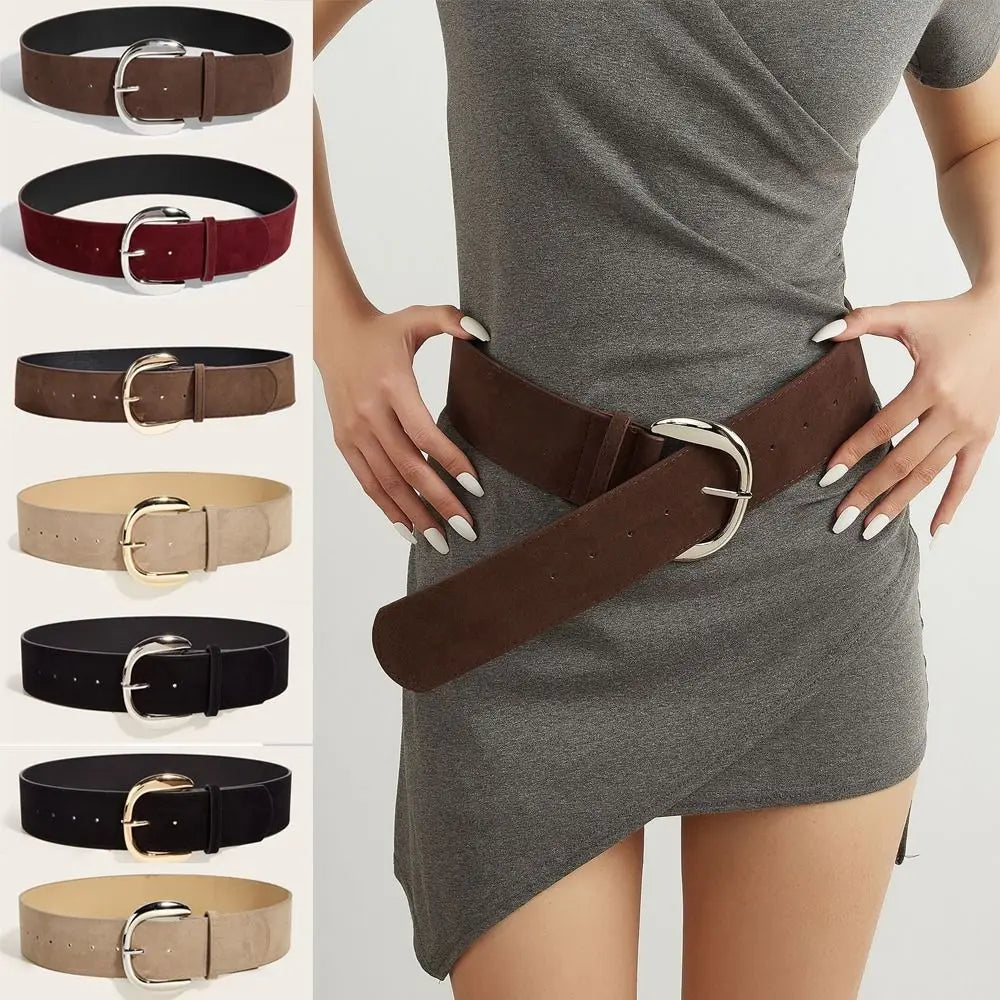 Ceinture Large Cuir Suédé Luxe | MDN Store