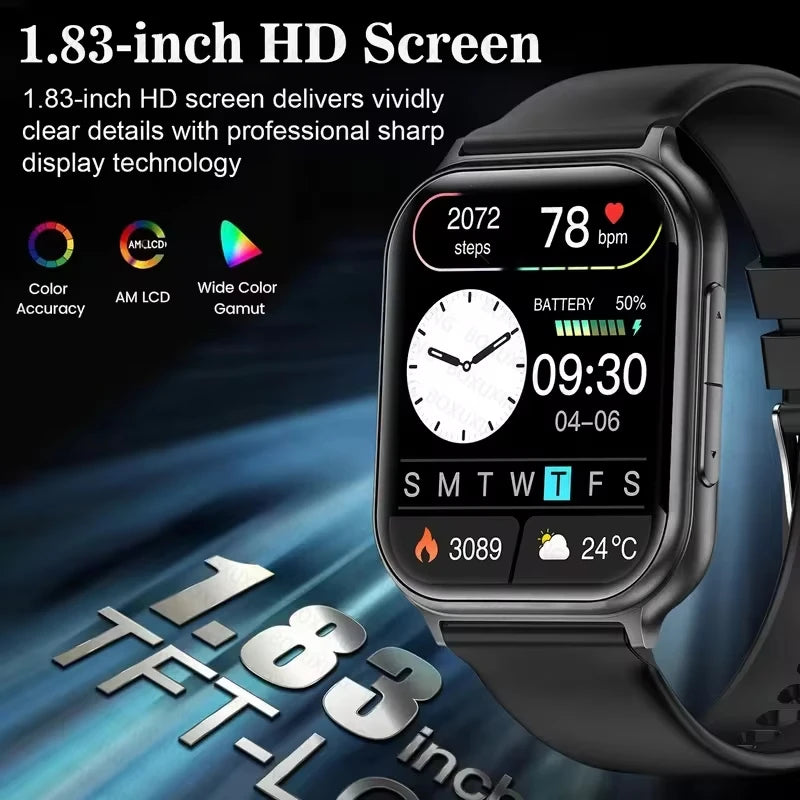 Montre Connectée GPS 1.83" Acier 700mAh IP68 | MDN