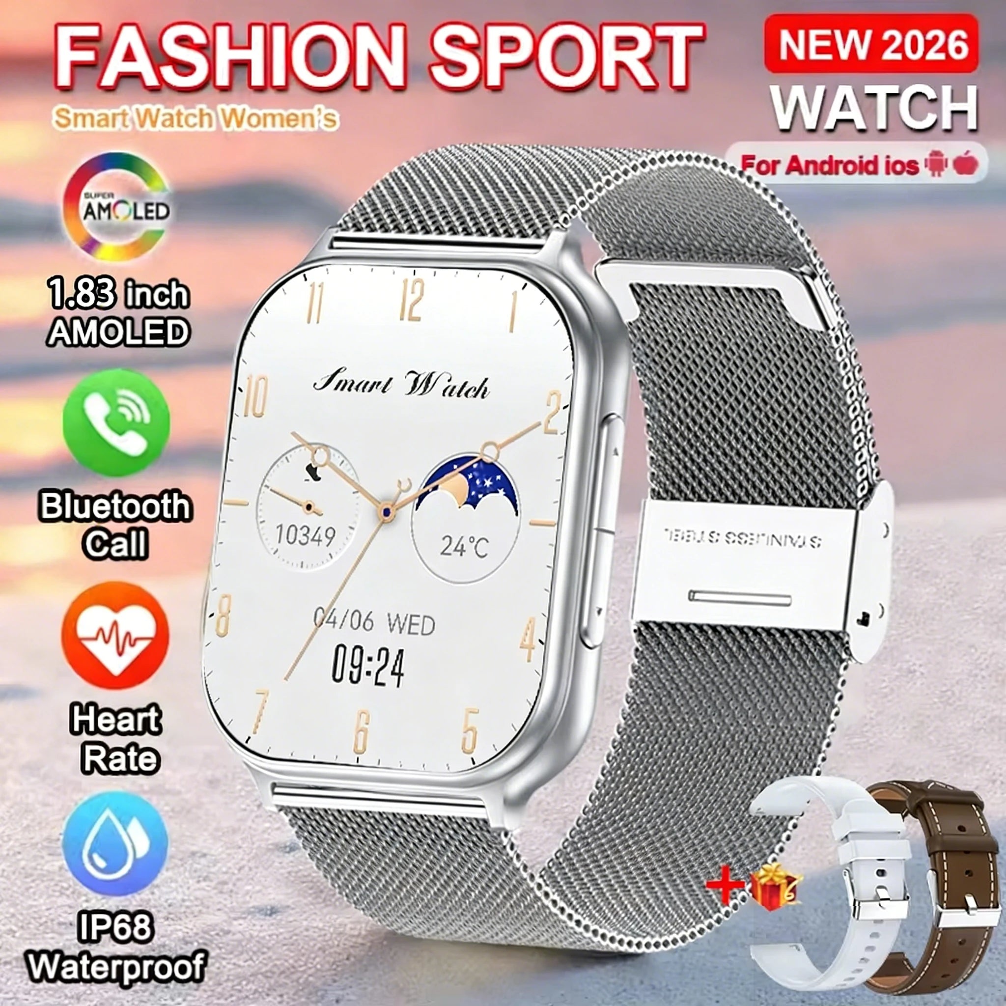 Montre Connectée GPS 1.83" Acier 700mAh IP68 | MDN Store