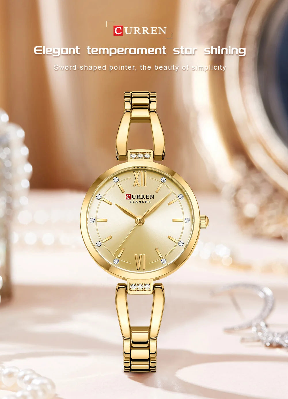 Montre Quartz Femme Acier Inoxydable Elegante Bracelet Fashion | MDN Store 25