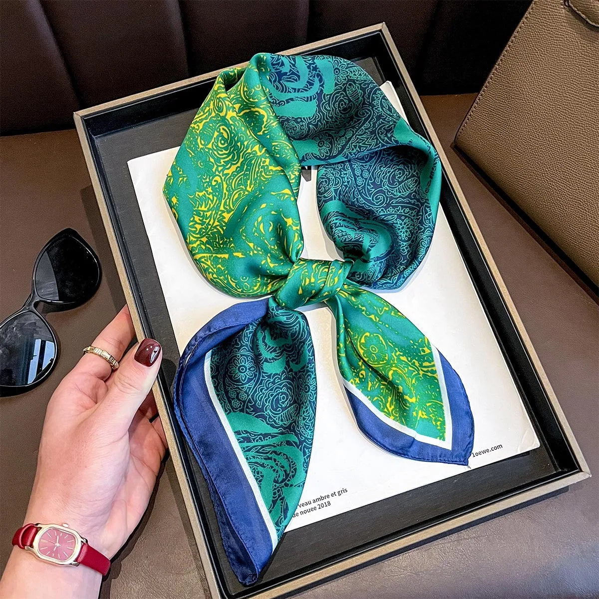 Foulard Soie 70cm Femme Bandana Châle | MDN Store