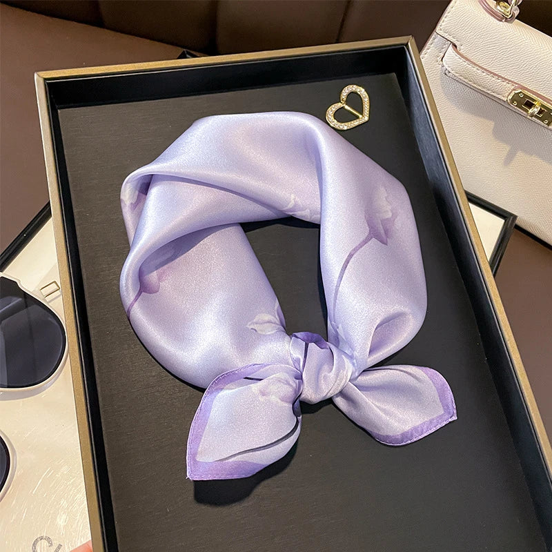 Foulard Carré Soie Naturelle 100% 53cm Femme | MDN Store