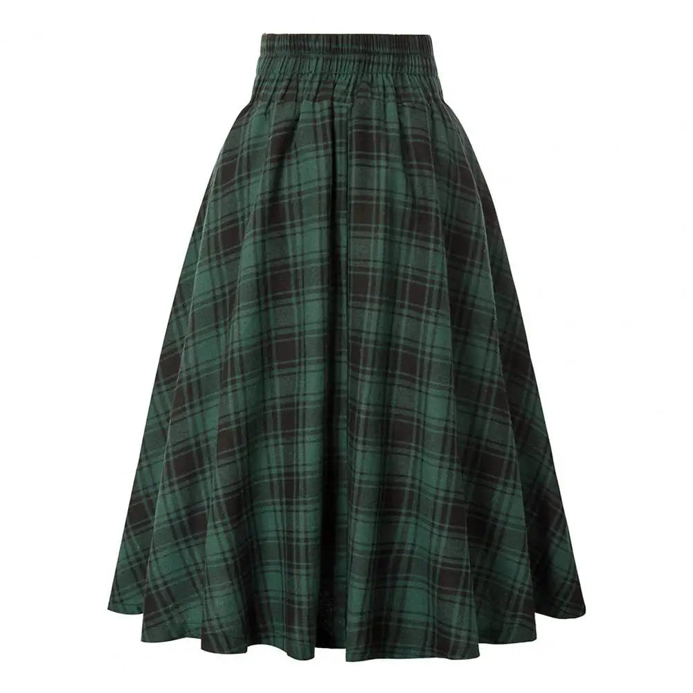 Jupe Femme Carreaux Taille Haute Rétro | MDN Store