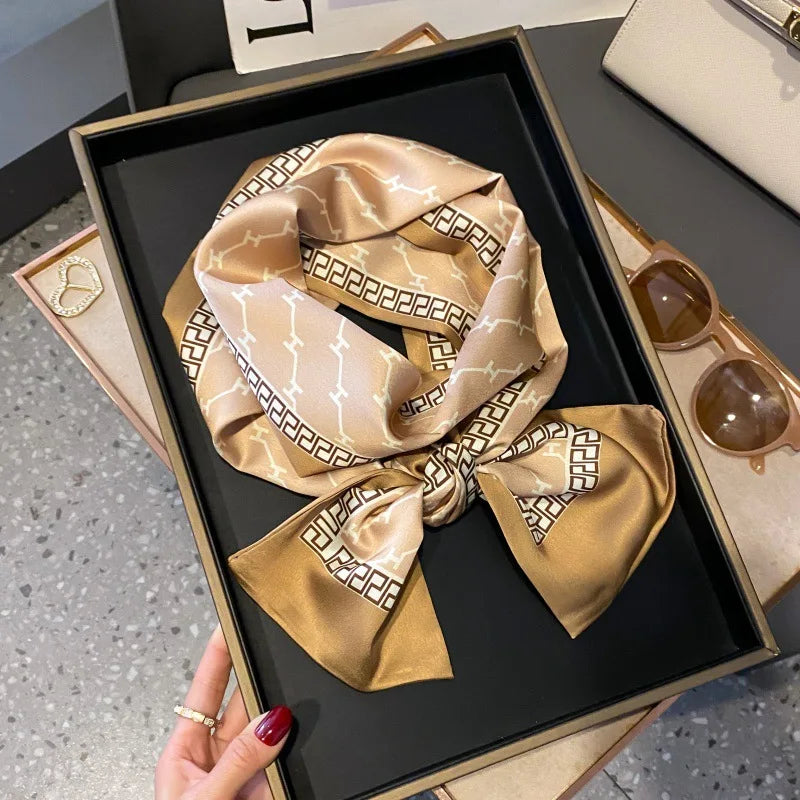 Foulard Soie Long Étroit Femme Cravate | MDN Store