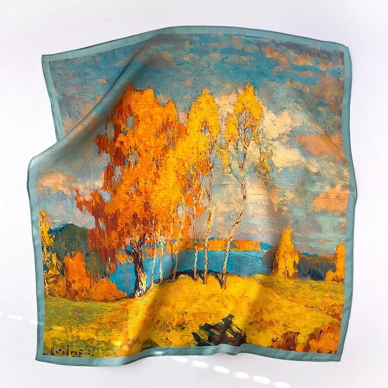 Foulard Carré Soie Naturelle 100% 53cm Femme | MDN Store