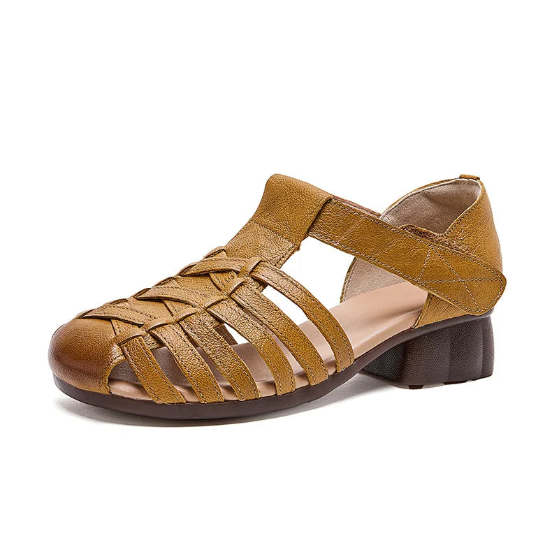 Sandales Gladiateur Cuir Bout Fermé Feerldi | MDN Store