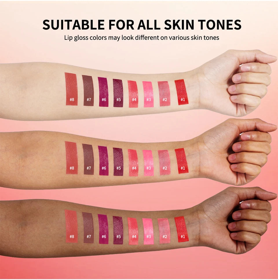 Gloss Lèvres Crémeux Imperméable 8 Couleurs Velours Mat Hydratant | MDN Store