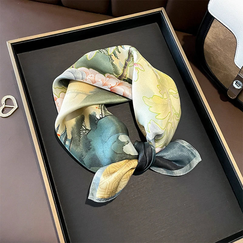 Foulard Carré Soie Naturelle 100% 53cm Femme | MDN Store