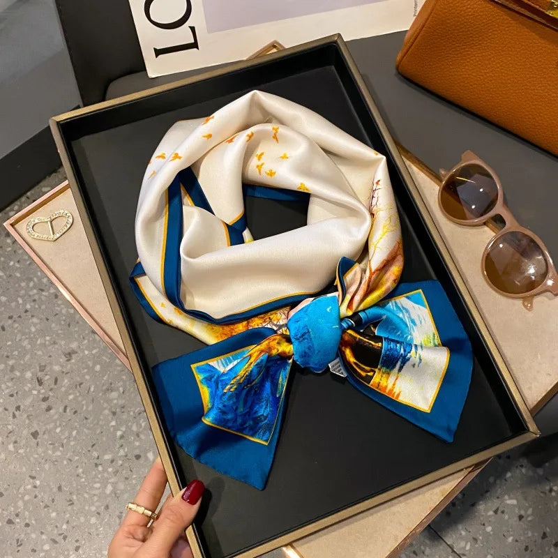 Foulard Soie Long Étroit Femme Cravate | MDN Store