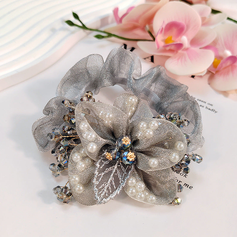 Chouchou Fleur Organza Strass | MDN Store