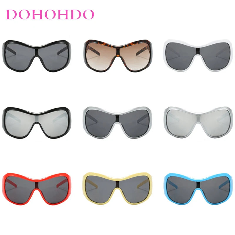 Lunettes de Soleil Y2K Oversize Monobloc UV400 - Femme | MDN