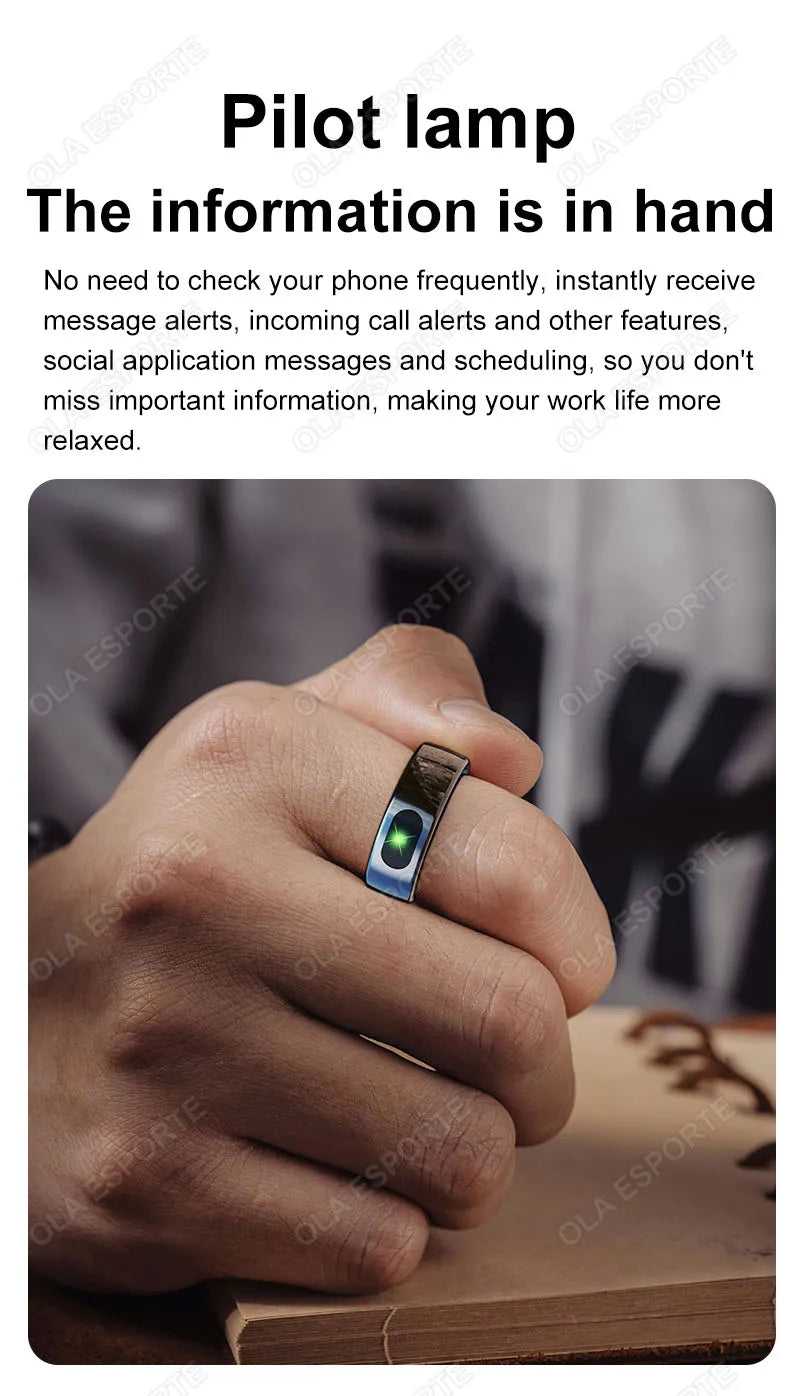 Bague Connectée Smart Ring Santé Température Étanche 5ATM | MDN Store