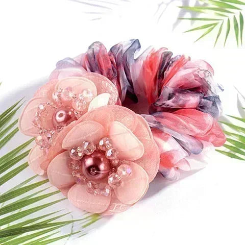 Chouchou Dentelle Nœud Fantaisie - Élastique Cheveux Femme Fille Haute... | MDN Store