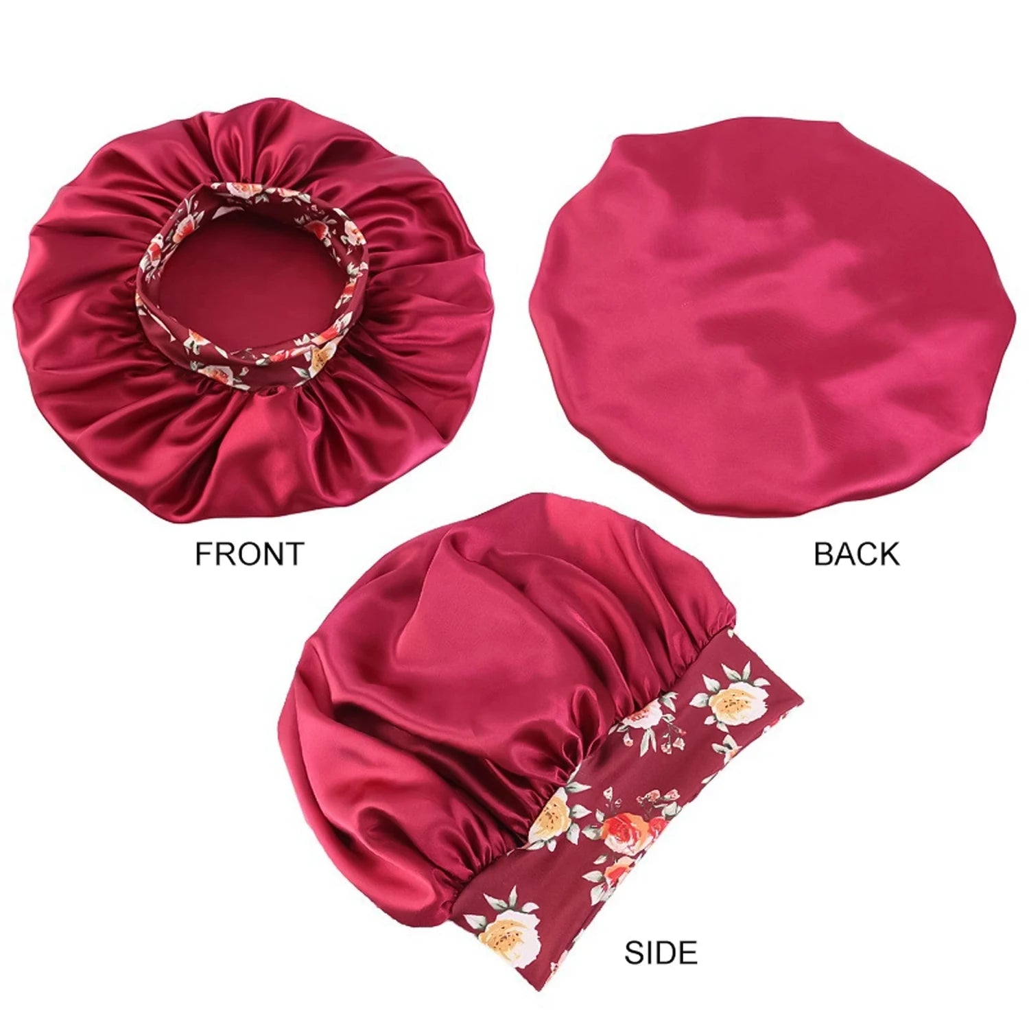 Bonnet Nuit Satin Fleurs | MDN Store