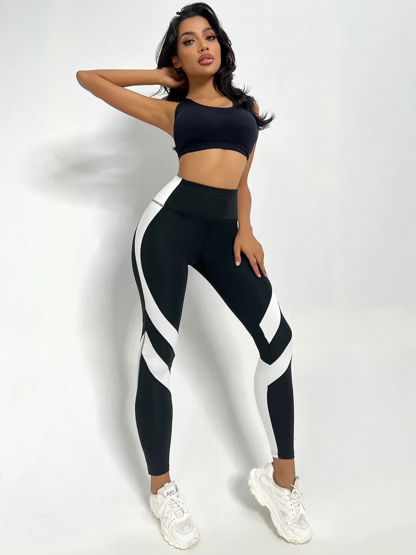 Legging Femme Yoga Bicolore Taille Haute | MDN Store