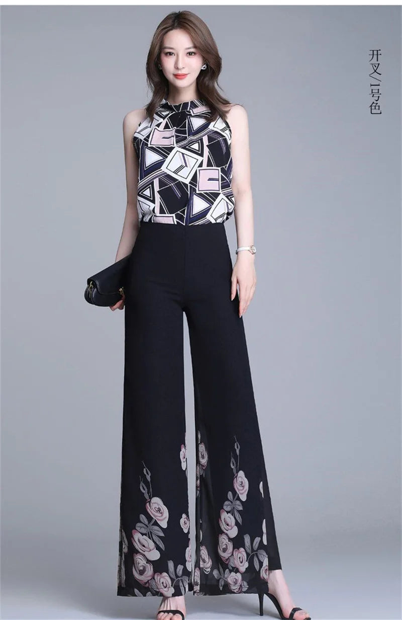 Pantalon Grande Femme Mousseline Imprimé | MDN Store