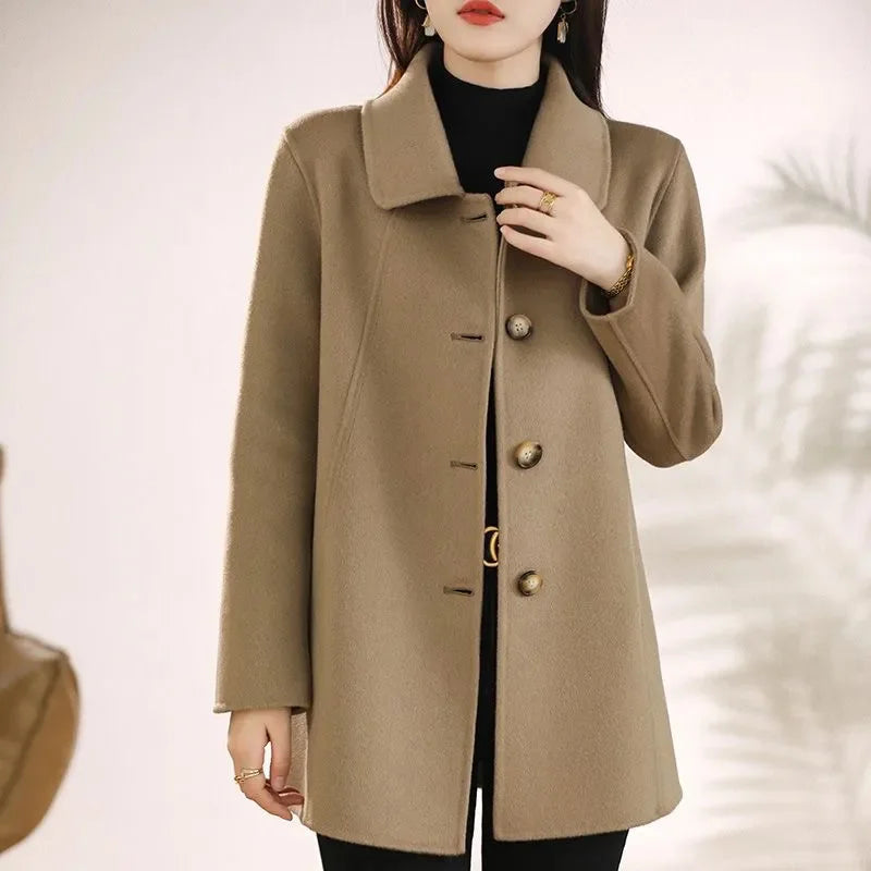 Veste Laine Femme Automne Hiver Slim Élégante | MDN Store