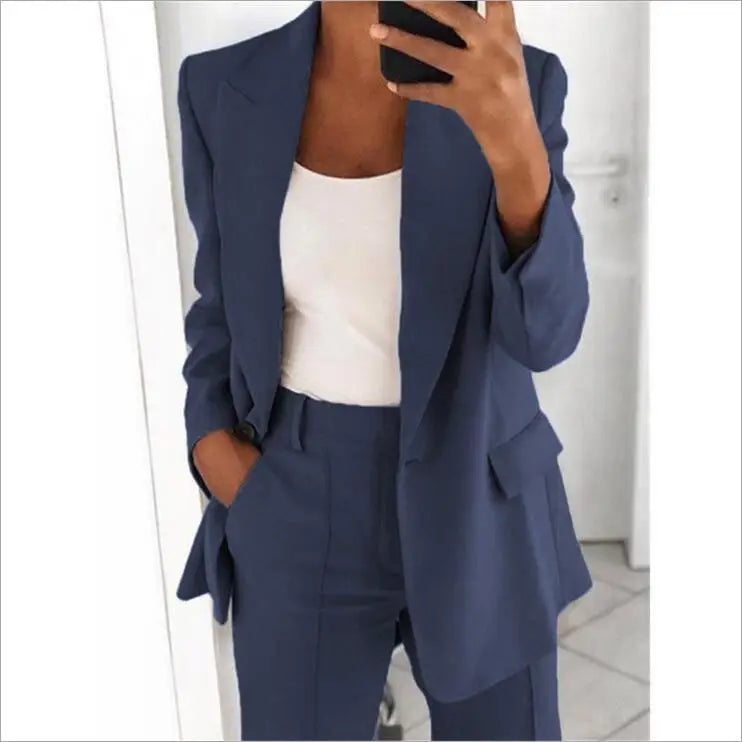 Ensemble Tailleur Pantalon Blazer Noir | MDN
